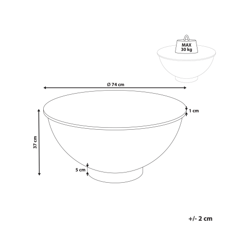 Coffee table NADINE Ceramic Black with storage [2]