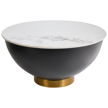 Coffee table NADINE Ceramic Black with storage [1]