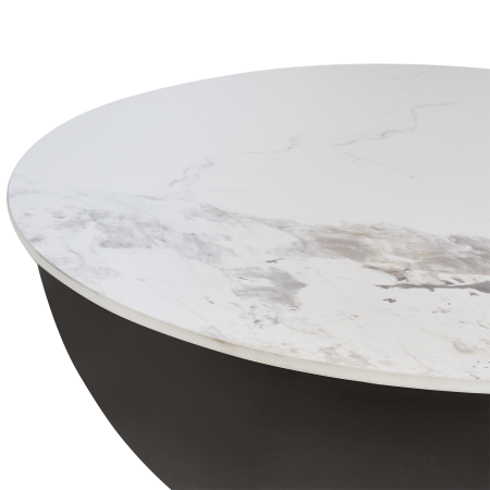 Coffee table NADINE Ceramic Black with storage [4]