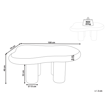 ONDLE Coffee Table Off-white [2]