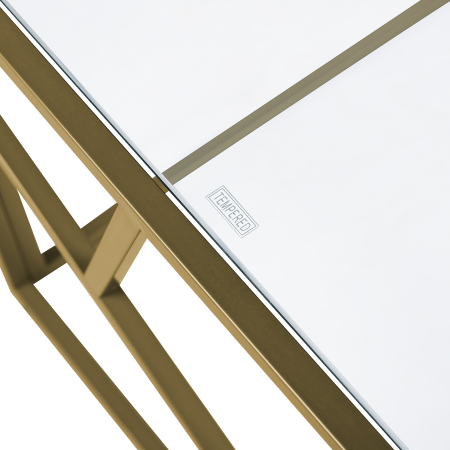 Măsuță de cafea ORLAND Sticlă Auriu [5]