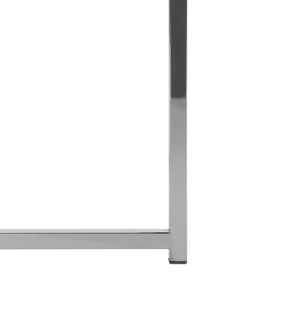 Măsuță de cafea QUINCY Sticlă securizată Marmură/Argintiu [4]