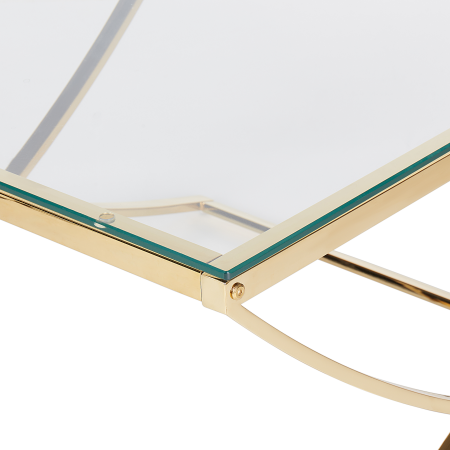 Măsuță de cafea RINGGOLD Sticlă securizată Auriu [4]