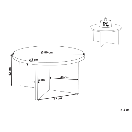 Măsuță de cafea STANTON Efect de beton [2]