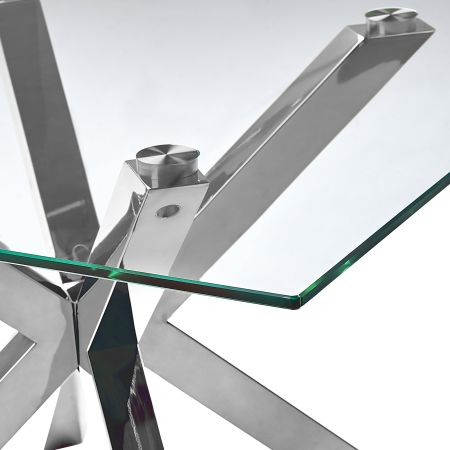 Măsuță de cafea STARLIGHT Sticlă securizată Argintiu [4]