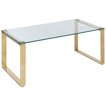 Coffee table TILON Tempered glass Gold [1]