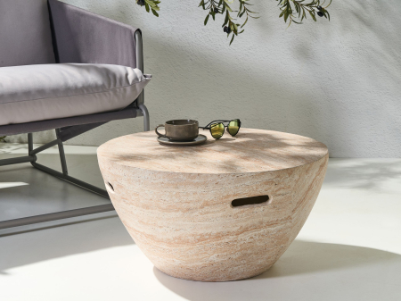 Mese - Măsuță de cafea VICARELLO Aspect travertin