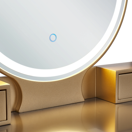 FEDRY dressing table with mirror and stool LED Grey [7]