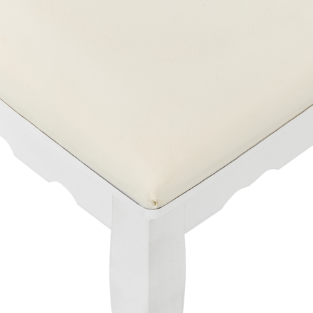 Masuță de machiaj cu oglindă și taburet RAYON Alb [7]