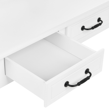 Masuță de machiaj cu oglindă și taburet RAYON Alb [6]