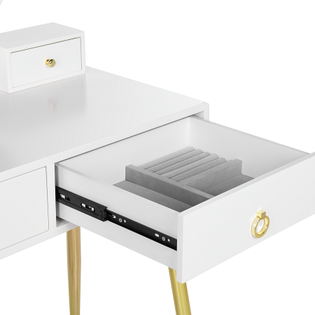 Dining table with mirror and stool YVES LED White [7]