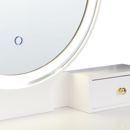 Dining table with mirror and stool YVES LED White [8]