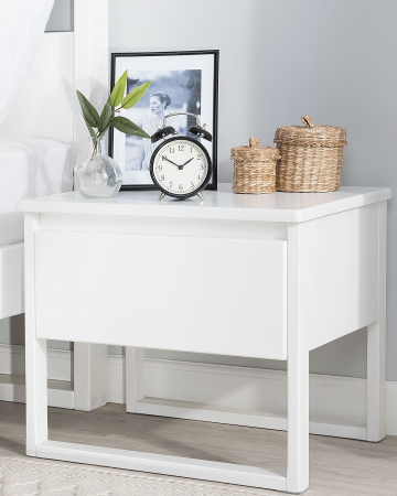 Mese - Noptieră cu 1 sertar GIULIA Lemn de pin Alb