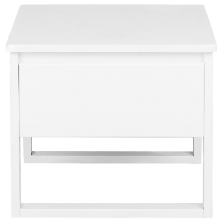 GIULIA 1-Drawer Bedside Table Pine Wood White [4]