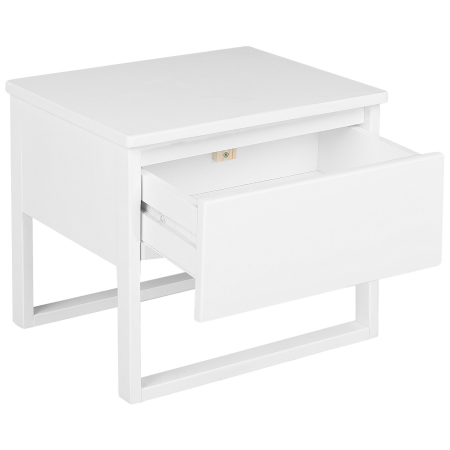 GIULIA 1-Drawer Bedside Table Pine Wood White [3]