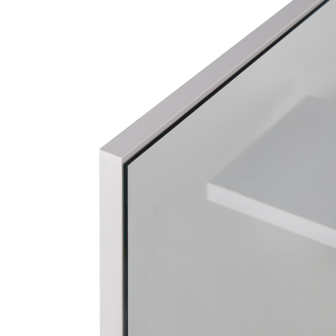 Oglindă de perete cu raft PELOTAS 45 cm 45 cm Alb [5]