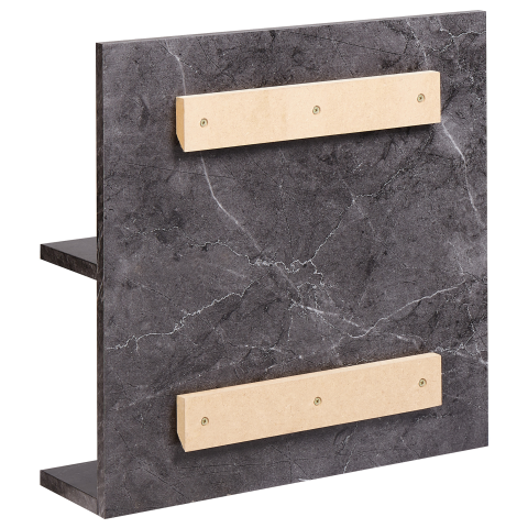 Wall mirror with shelf PELOTAS 45 cm 45 cm Marble/Black [4]