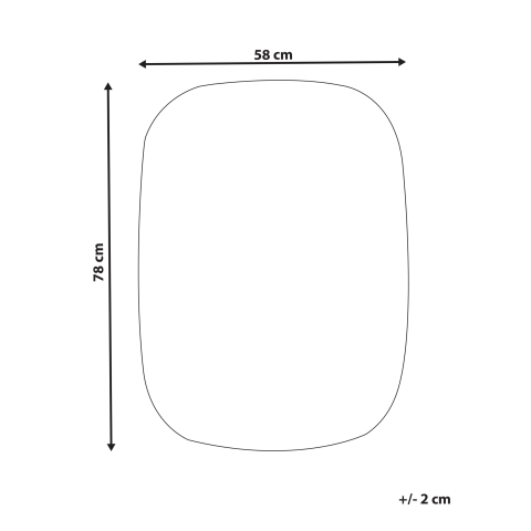 LED bathroom mirror BERGERAC 58 cm 78 cm Silver [2]