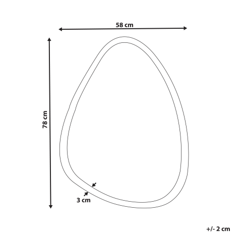 LED bathroom mirror BETHUNE 58 cm 78 cm Silver [2]
