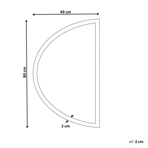 Oglindă LED pentru baie BEZONS 49 cm 80 cm Argintiu [2]