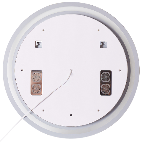 LED bathroom mirror BROGNON 60 cm 60 cm With integrated Bluetooth speaker Silver [3]