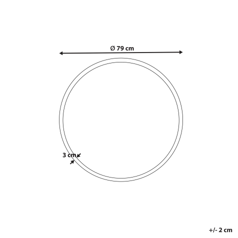 Oglindă LED pentru baie DEAUVILLE 79 cm 79 cm Argintiu [2]