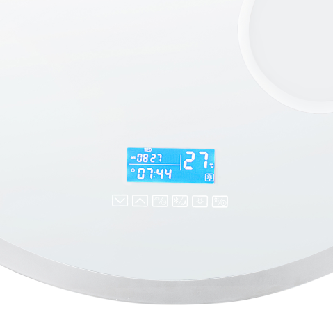 FIXIN LED bathroom mirror 80 cm 80 cm With integrated Bluetooth speaker Silver [5]