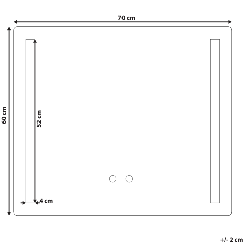 LED bathroom mirror LIRAC 70 cm 60 cm Silver [2]