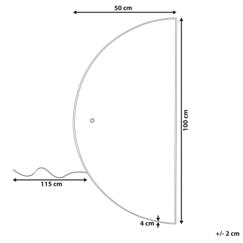 Oglindă LED pentru baie LOUE 50 cm 100 cm Argintiu [2]
