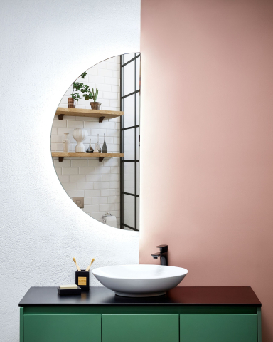 Oglinzi de baie - Oglindă LED pentru baie LOUE 50 cm 100 cm Argintiu