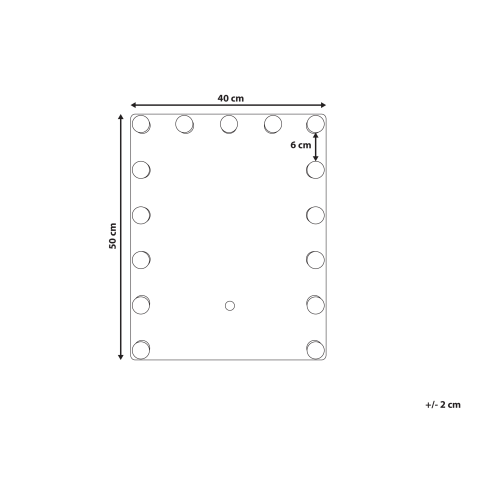 Oglindă LED pentru baie LUCENAY 40 cm 50 cm Argintiu [2]