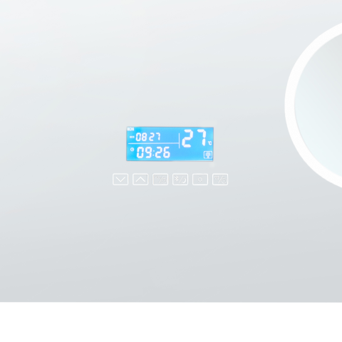 Oglindă LED pentru baie MONTARON 80 cm 60 cm Argintiu [5]