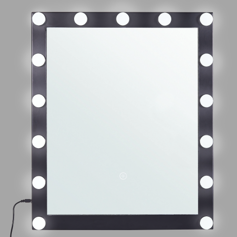 ODENAS LED bathroom mirror 50 cm 60 cm Black [3]