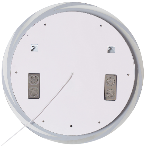 Oglindă LED pentru baie TANAY 60 cm 60 cm Cu difuzor Bluetooth integrat Argintiu [3]