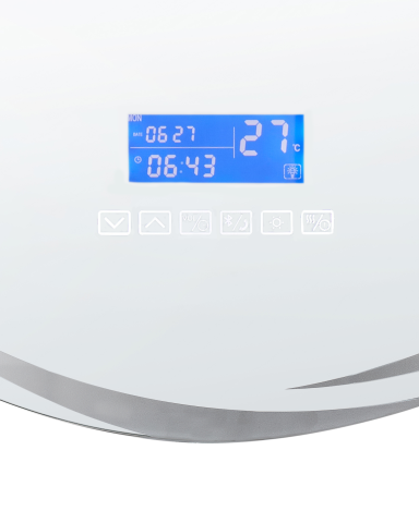 Oglindă LED pentru baie TANAY 60 cm 60 cm Cu difuzor Bluetooth integrat Argintiu [4]