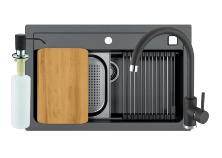 SETURI CHIUVETA DE BUCATARIE SI BATERIE - Pachet Atrox 40 si baterie Jana Negru (Accesorii)