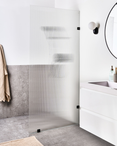 Paravan de duș - Shower screen MAHUIDA 90 x 195 cm Transparent