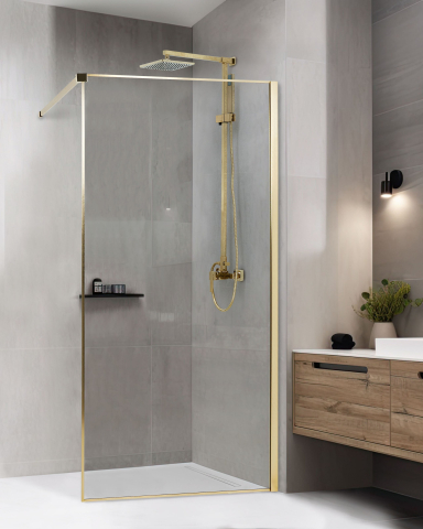 Cabine de dus - WASPAM shower screen 100 x 190 cm Gold