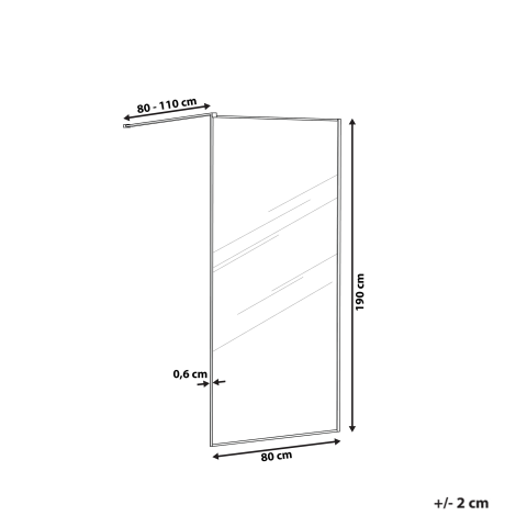 WASPAM shower screen 80 x 190 cm Gold [2]