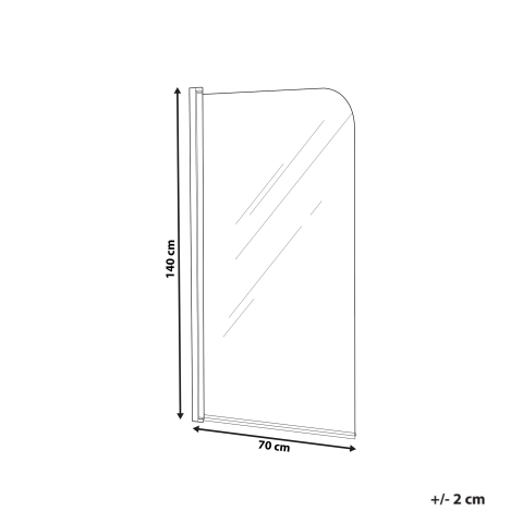 Shower wall LAPAN 140 x 70 cm Gold [2]