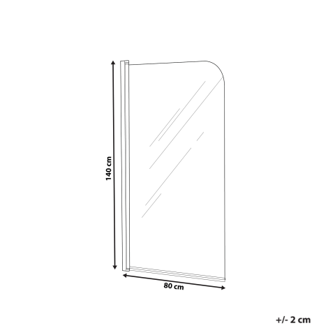 Perete de duș LAPAN 140 x 80 cm Negru [2]