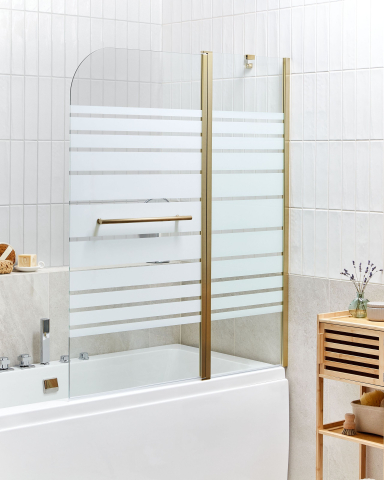 Cabine de dus - TUAPI shower wall 140 x 120 cm Gold