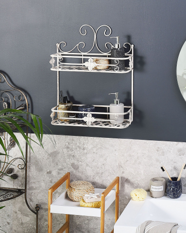 Etajeră pentru baie - Suspended shelf MARAYES Metal White