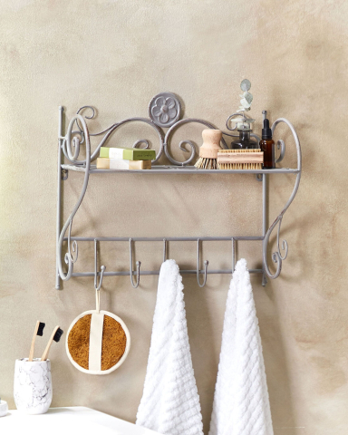 Etajeră pentru baie - OSORNO hanging shelf Metal Grey