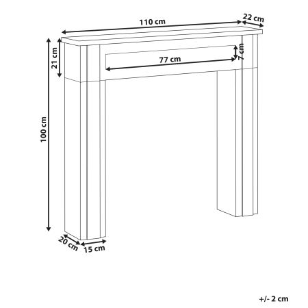 Fireplace frame BAUDIN White [2]