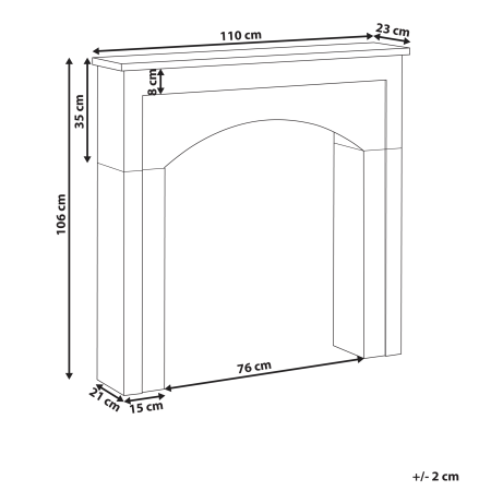 Fireplace frame BUSSELTON Black [2]