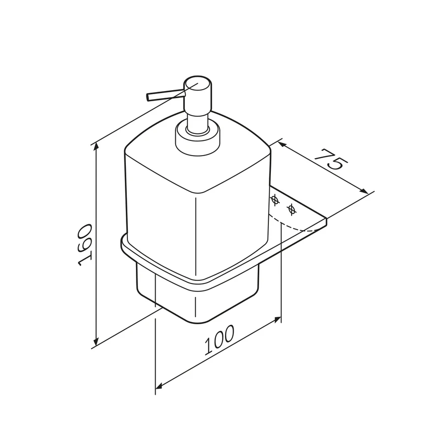 Săpunieră din sticlă de perete Inspire 2.0, crom [1]