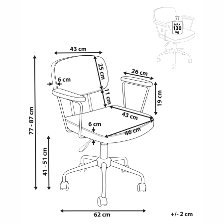 ALGERITA office chair Light grey [2]