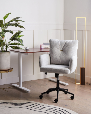 Scaun de birou - Office chair ALPINE Faux Fur Grey