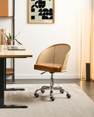 Armchairs - Office chair BALTIMORE Brown eco-leather